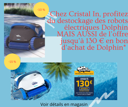 Profitez des Offres Exceptionnelles sur les Robots Électriques Dolphin chez Cristal In !